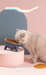 Cat Dog Bowl With Stand Pet Feeding Food Bowls Dogs Bunny Rabbit Nordic Color Feeder Product Supplies Pet Accessories